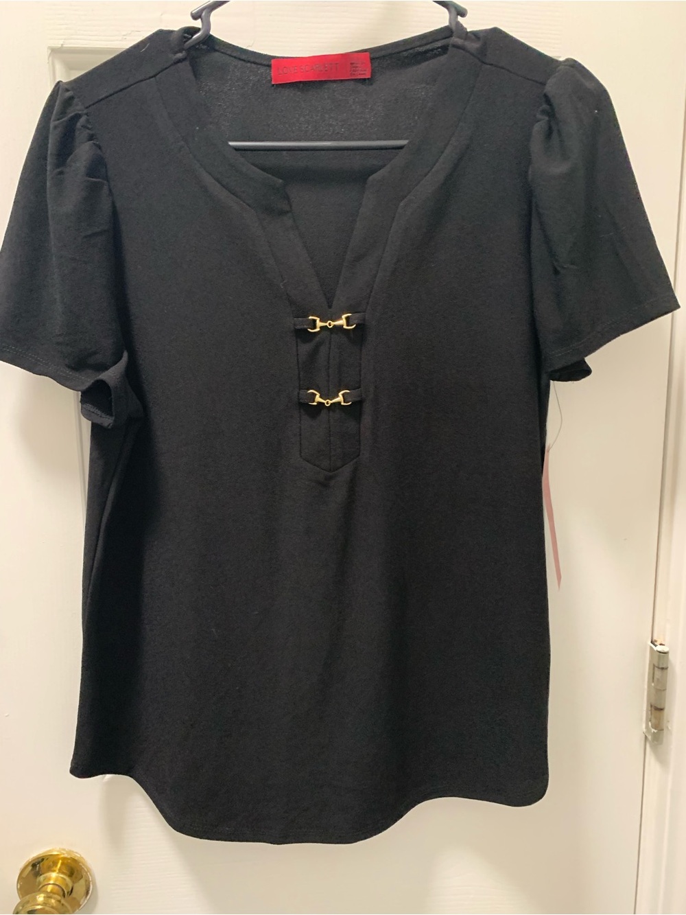 NWT Love Scarlett Black Tunic Top